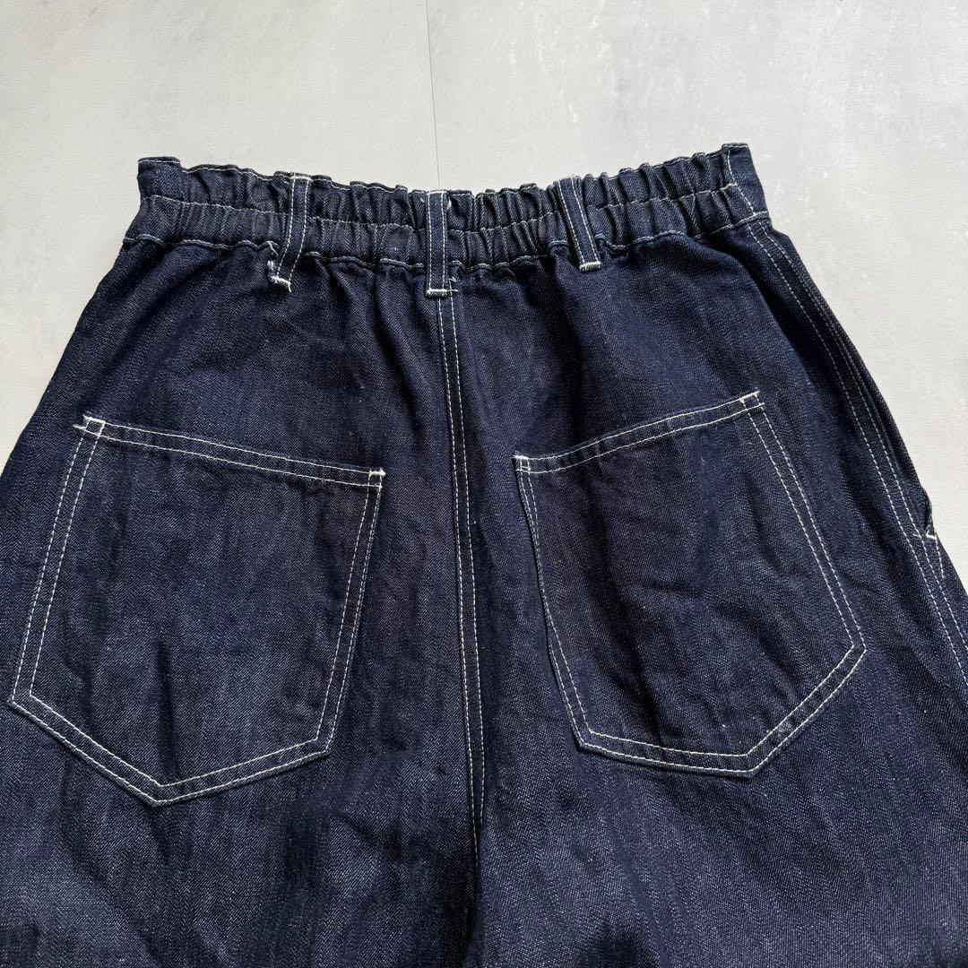 yuni ユニ　コットンリネン デニム ワーク コクーン パンツ