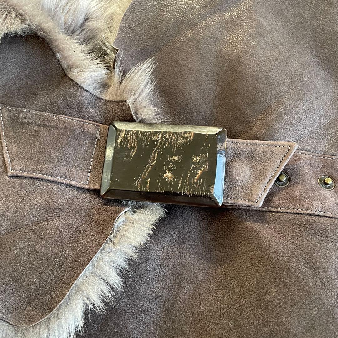 KARL DONOGHUE ファー ショール ダークブラウン