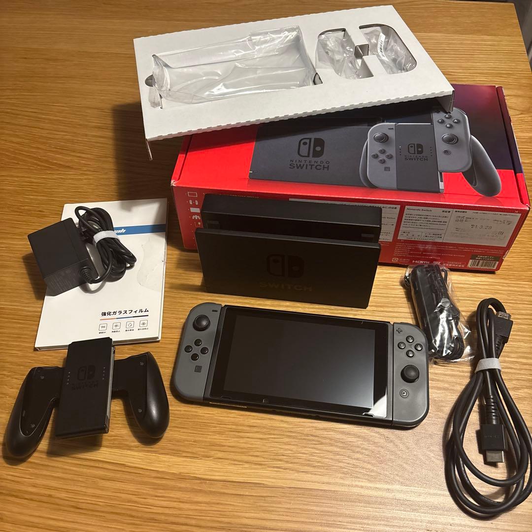 Nintendo Switch グレー本体セット 箱説明書 付属品