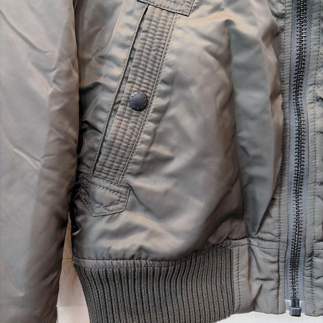 【美品】アルファ ALPHA INDUSTRIES　フライトジャケット　カーキ
