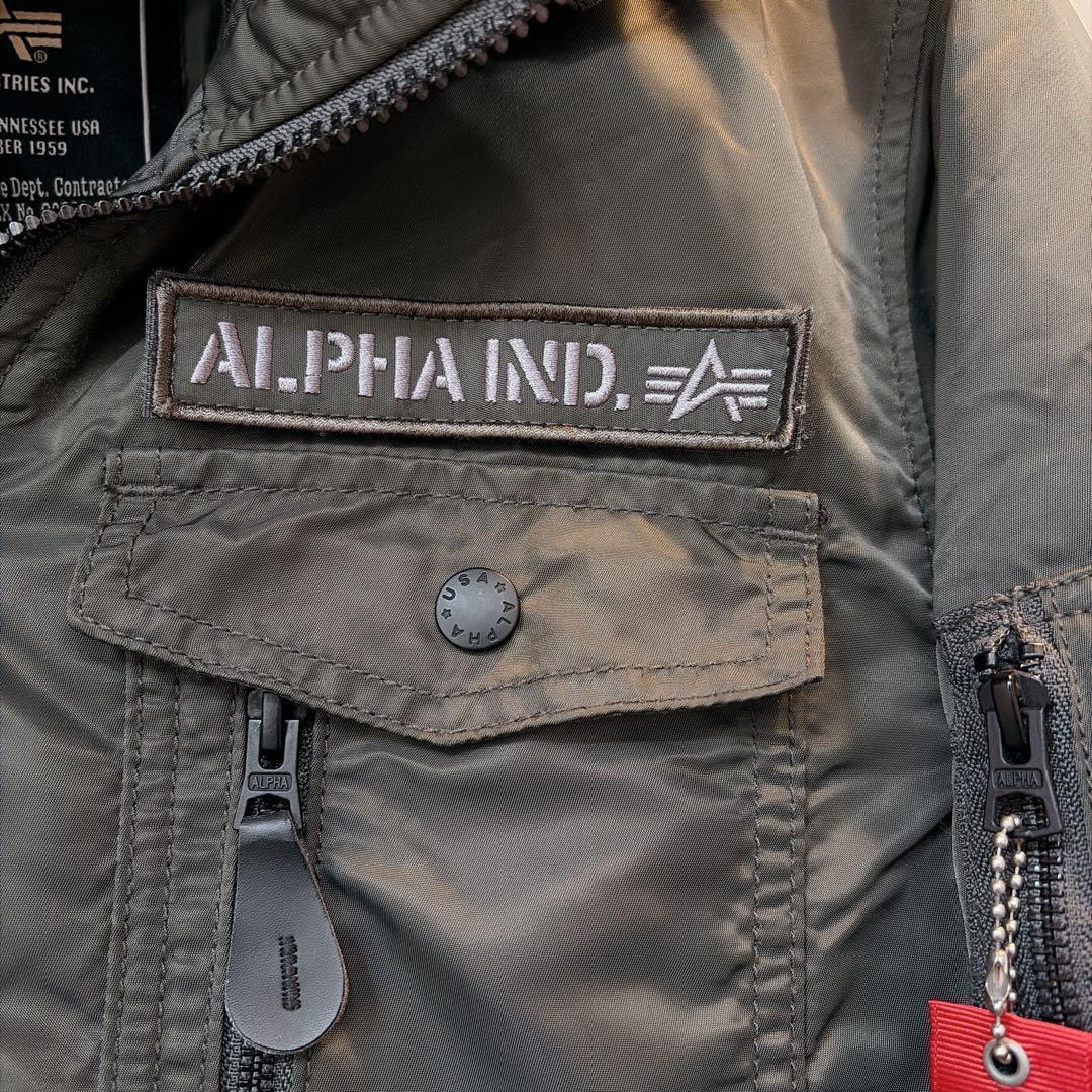 【美品】アルファ ALPHA INDUSTRIES　フライトジャケット　カーキ