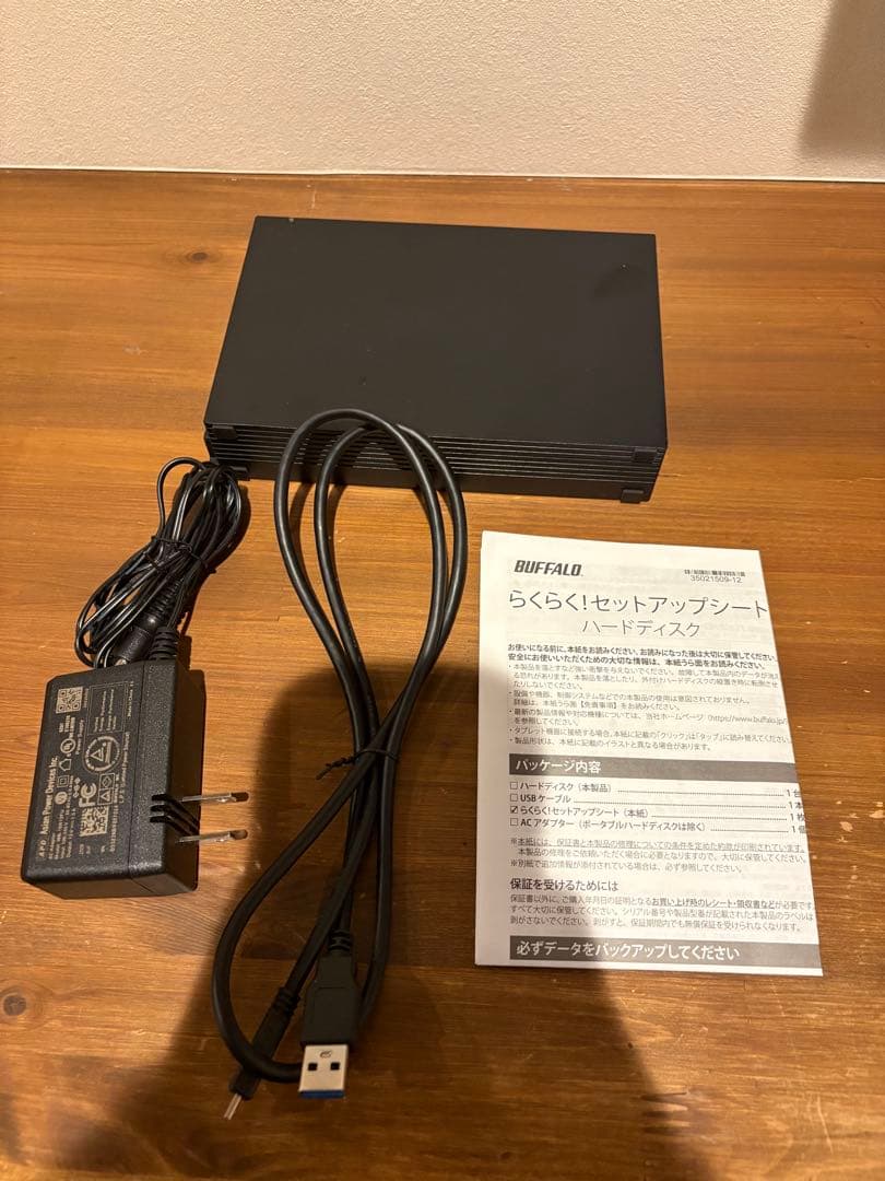 BUFFALO 外付けハードディスク HD-EDS6U3-BE 箱無し