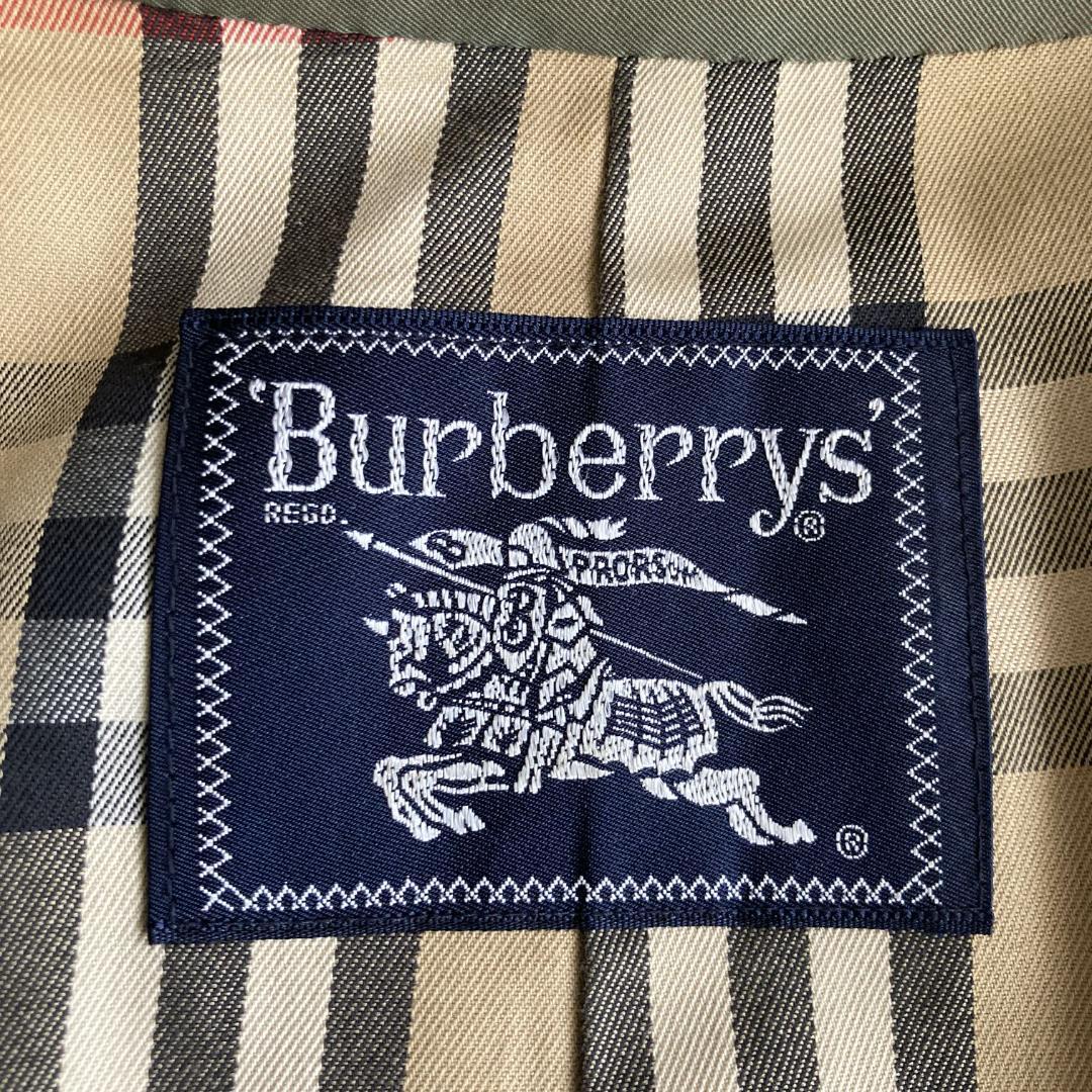 【超希少1980s】入手困難の超極美品　バーバリー　玉虫色ロングトレンチコート