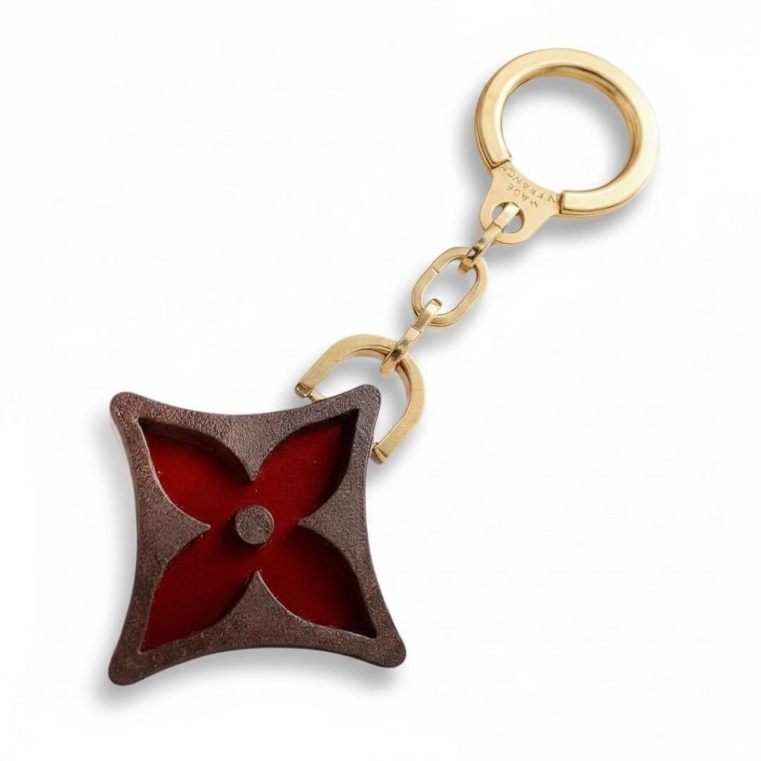 美品 ルイヴィトン ポルトクレ フランス製 モノグラム キーホルダー ブラウン