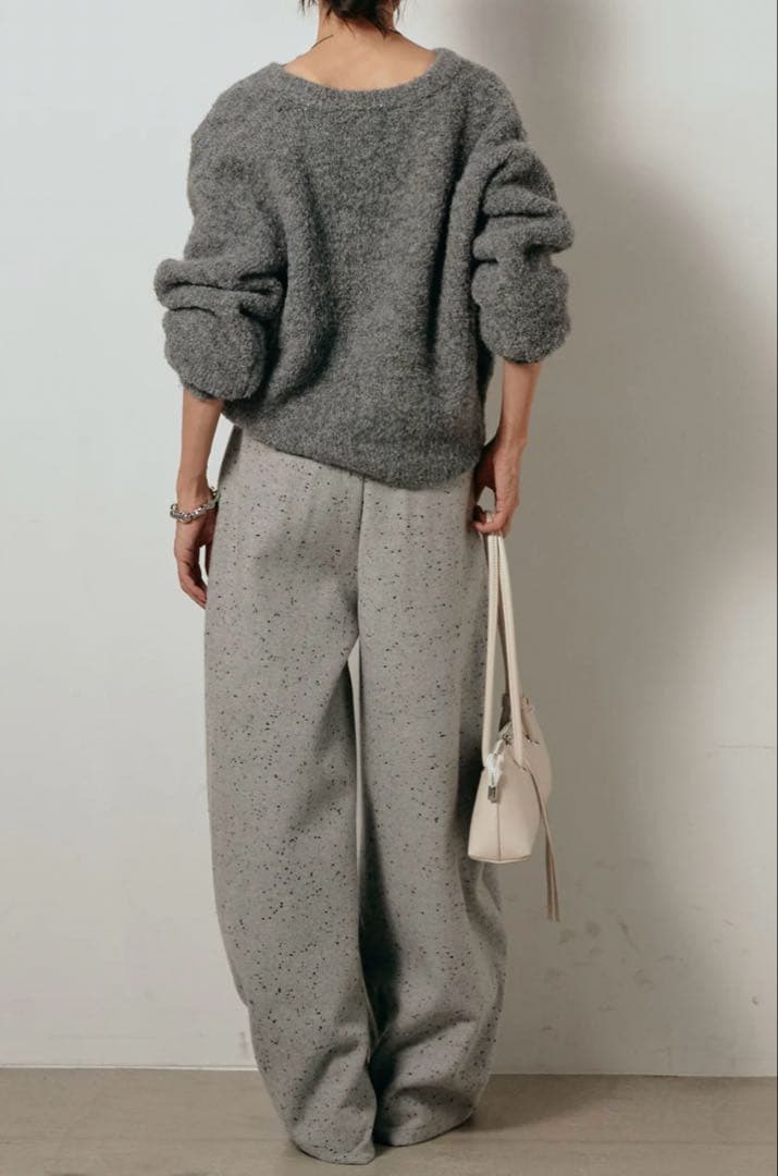 【ESIICA】ネップツイードカーブパンツ単品