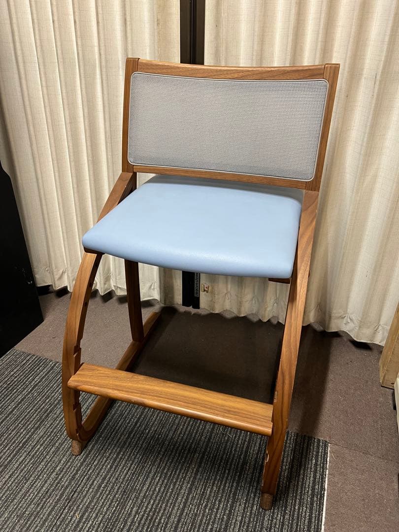 N1【used】カリモク デスクチェア XT2451KR フローラルブルー