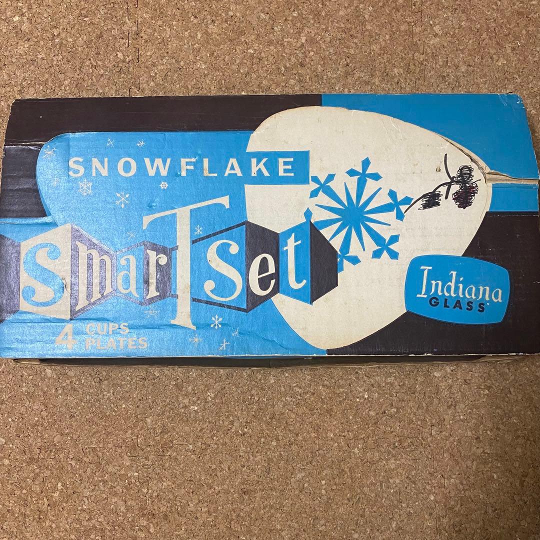 レア物☆FLAKE ☆スノーフレーク Indiana Glass4セット