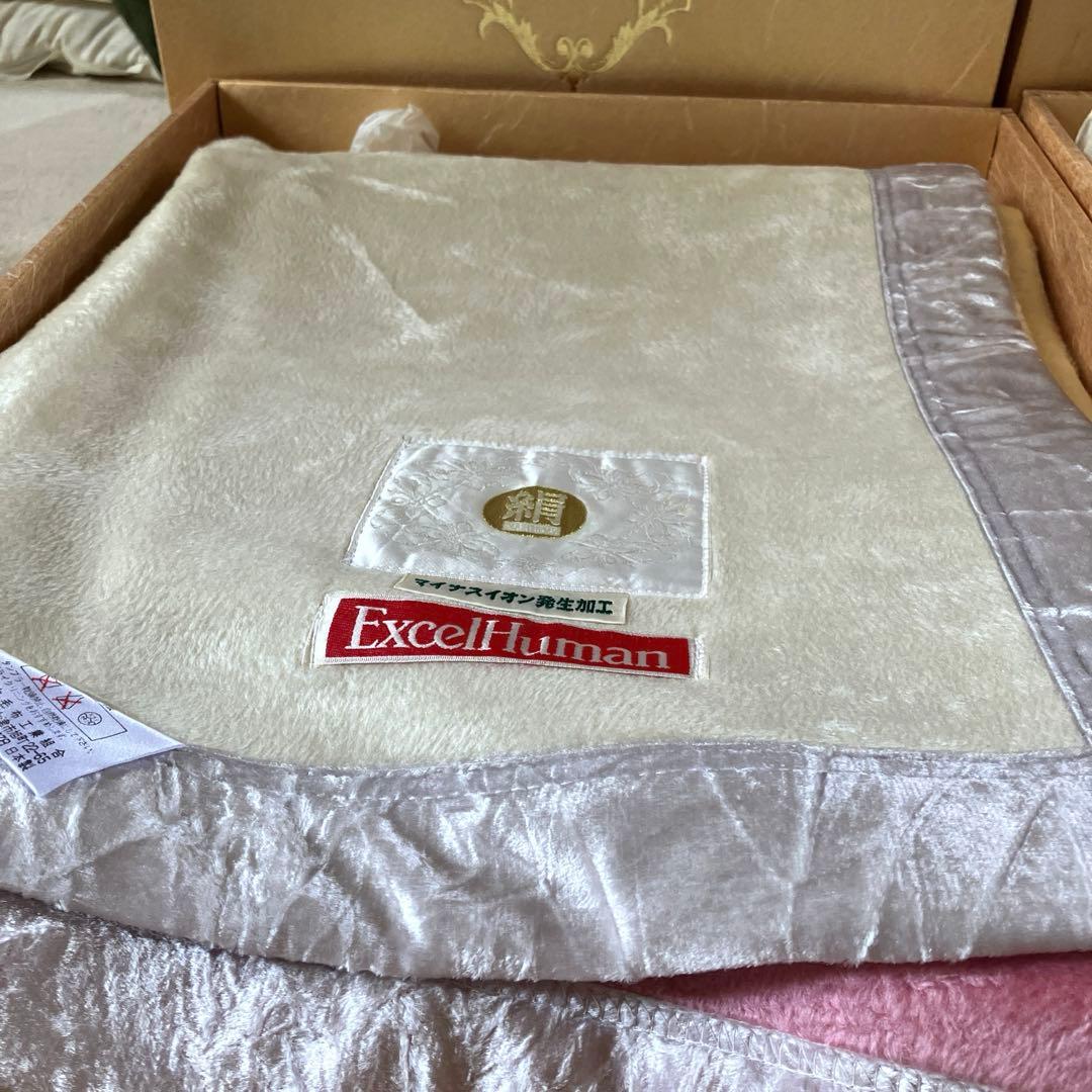 【シン最終価格】ExcelHuman 絹毛布セット 140x200cm