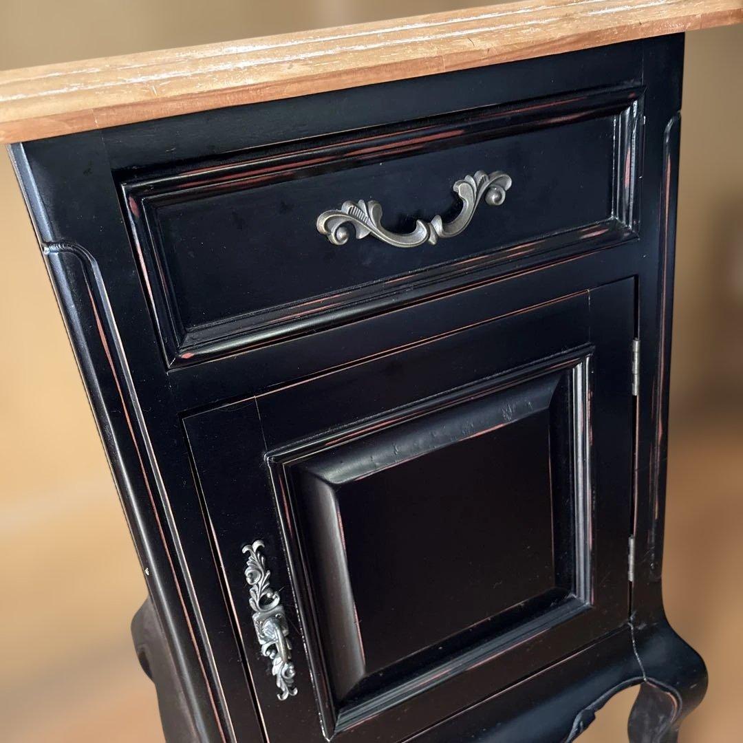 猫脚クラシックスタイル木製キャビネット 引き出し付き