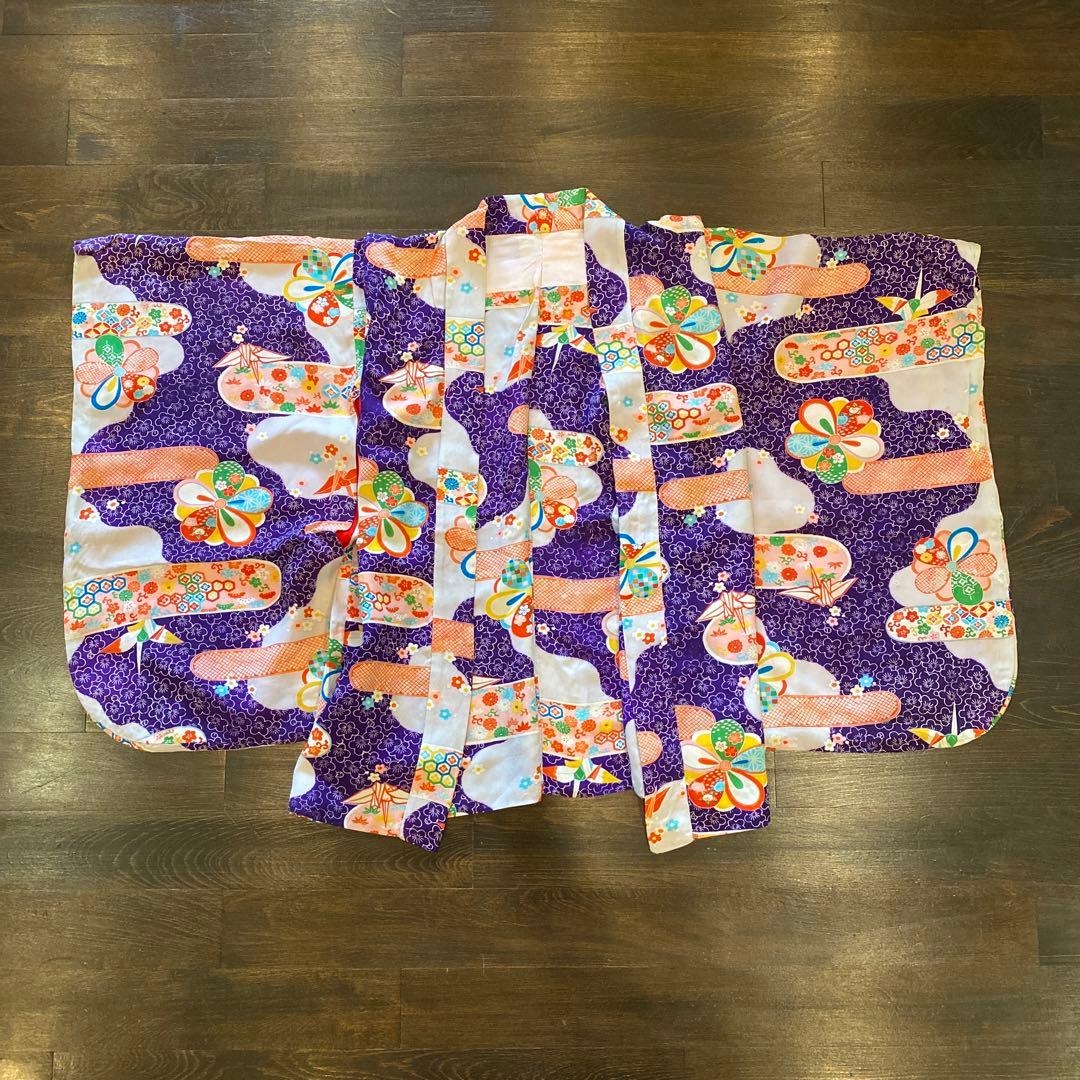 アンティーク 七五三 五歳〜七歳 着物 羽織 フルセット 大正ロマン 正絹 折鶴