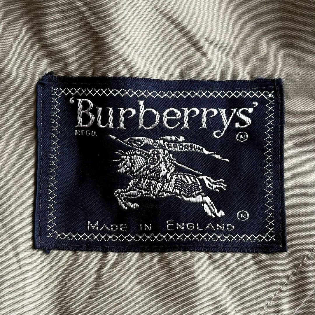 希少◆英国製 バーバリー 犬柄 トレンチ コート ベルト付き カーキ M