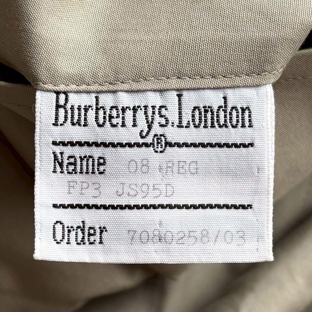 希少◆英国製 バーバリー 犬柄 トレンチ コート ベルト付き カーキ M