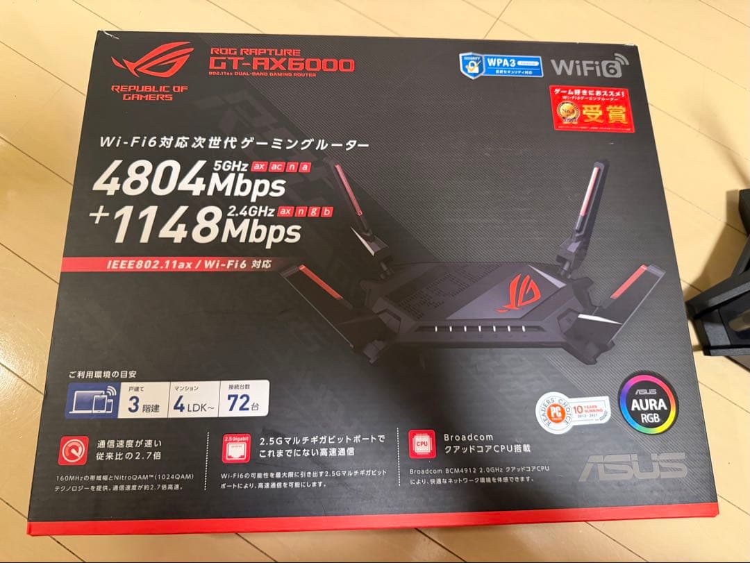 わ*堂様 ASUS ROG GT-AX6000 Wi-Fi 6 ルーター