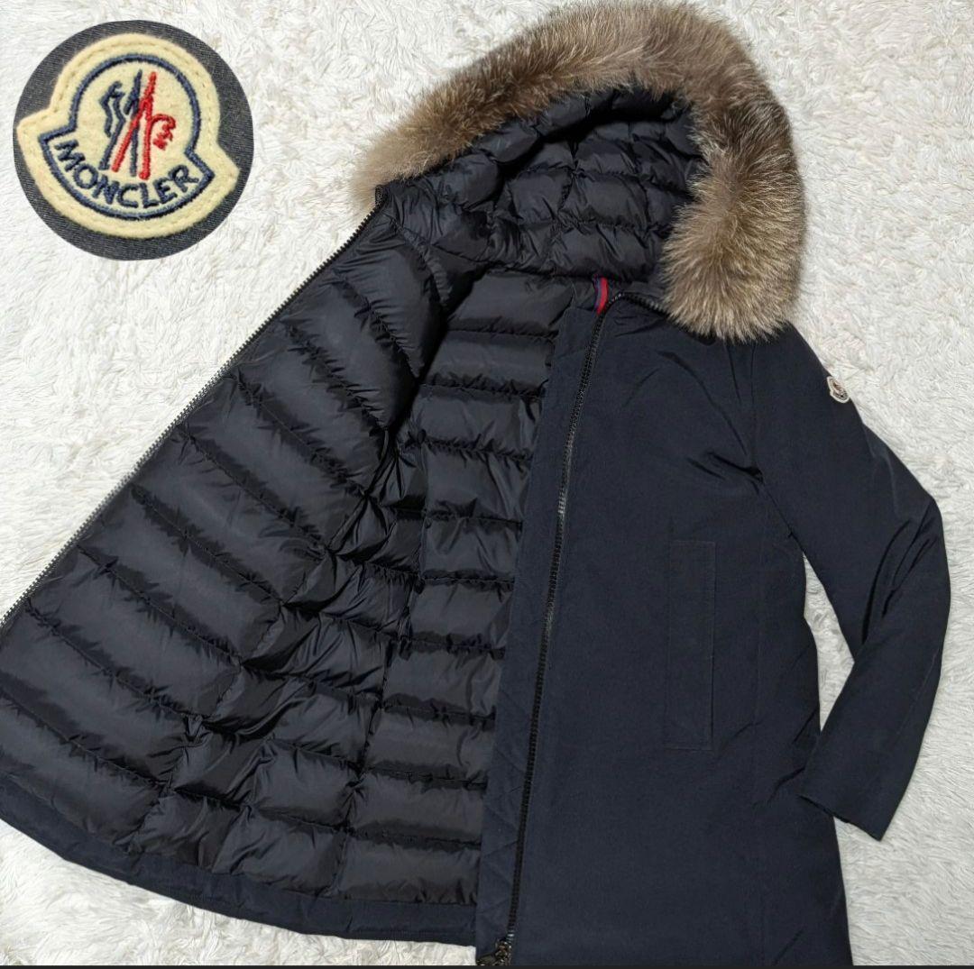 【美品】MONCLER BLAVET ダウンジャケット フォックスファー
