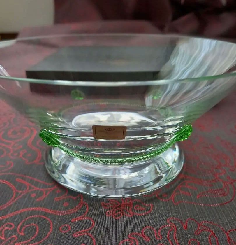 テレジアンタール　バッカス ロゼット ボウル　大　ライトグリーン