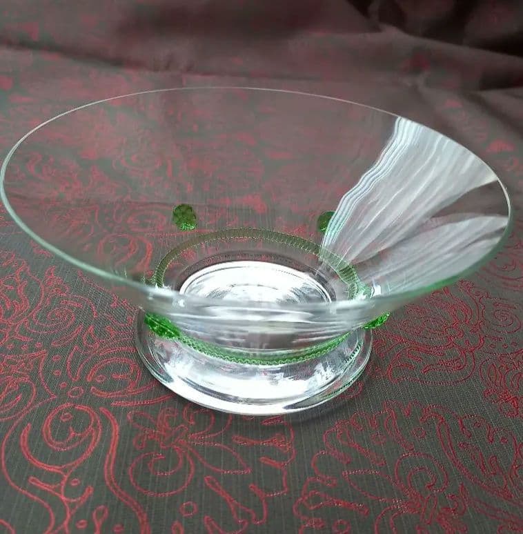 テレジアンタール　バッカス ロゼット ボウル　大　ライトグリーン