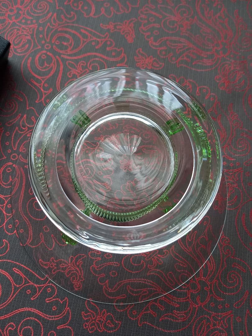 テレジアンタール　バッカス ロゼット ボウル　大　ライトグリーン