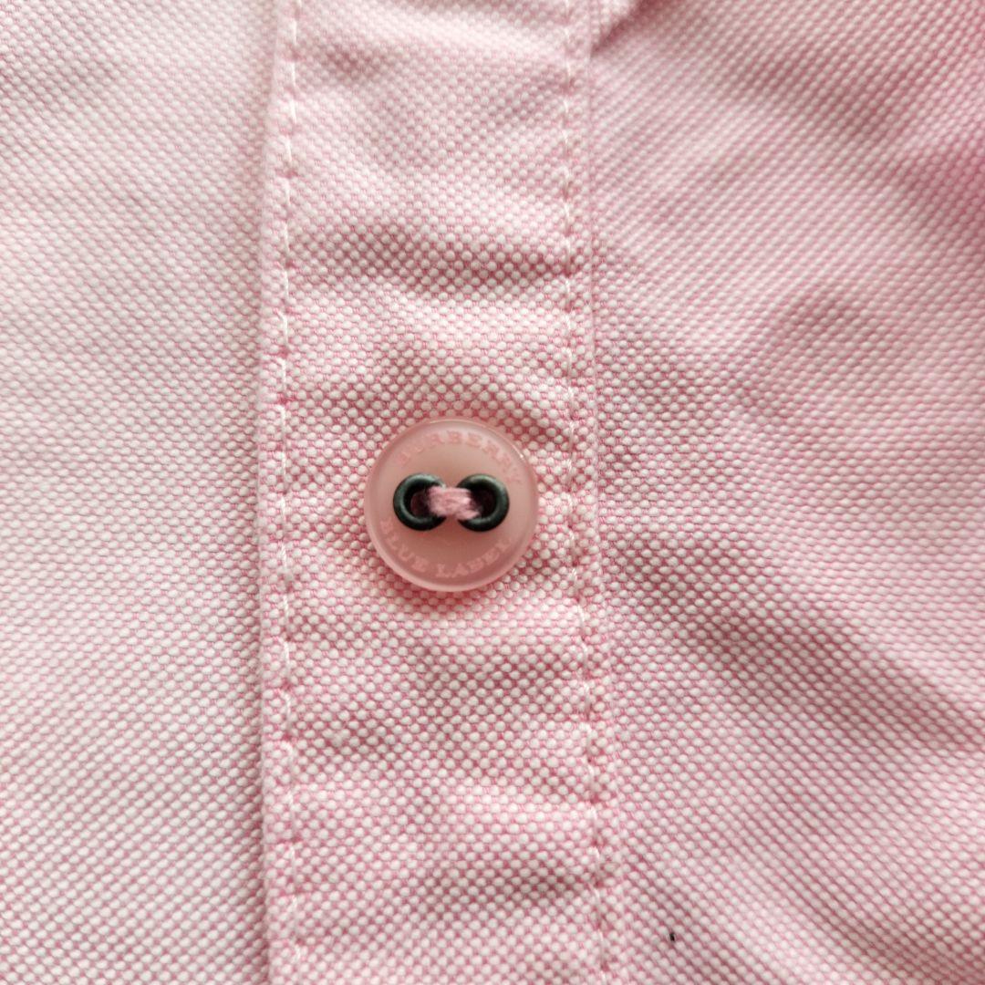 【美品】バーバリーブルーレーベル シャツブラウス フリル パフスリーブ ピンク