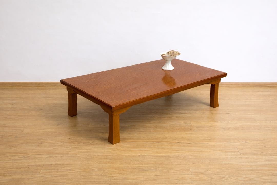 座卓　テーブル　折りたたみ　木製　横幅 約121㎝　2A024　レトロ