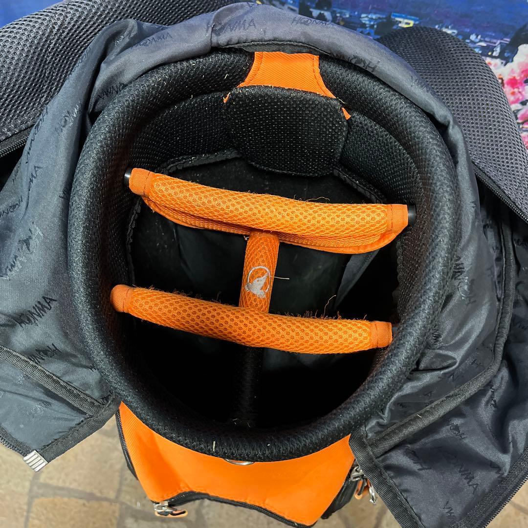 寶BT-1065 HONMA オレンジ ブラック キャディバッグ