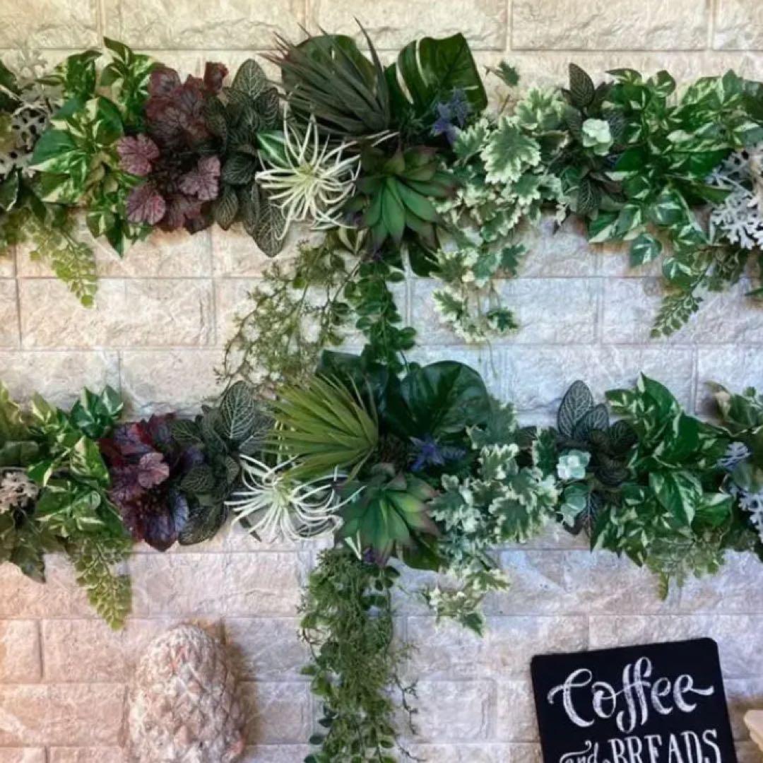 光触媒　人工観葉植物　ウォールグリーン　フェイクグリーン　壁掛け2580852