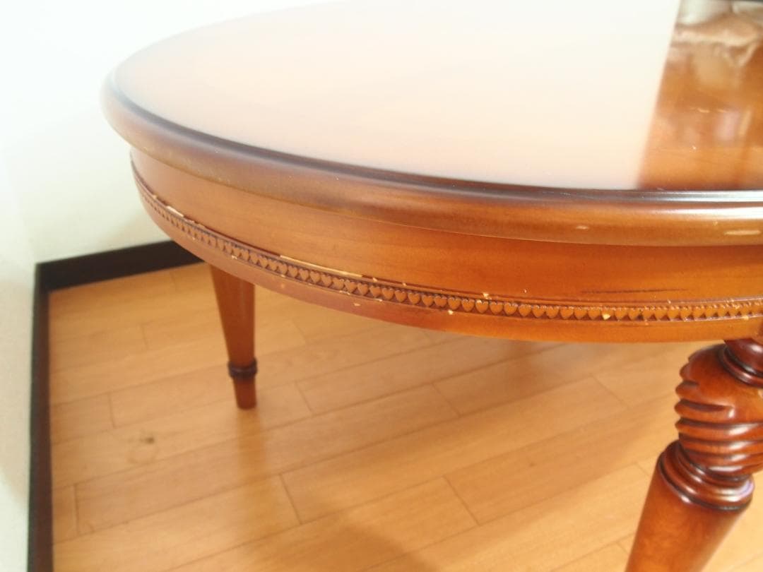 【中古・擦れあり】アジアン家具 Pass 楕円形 ソファーテーブル/ローテーブル