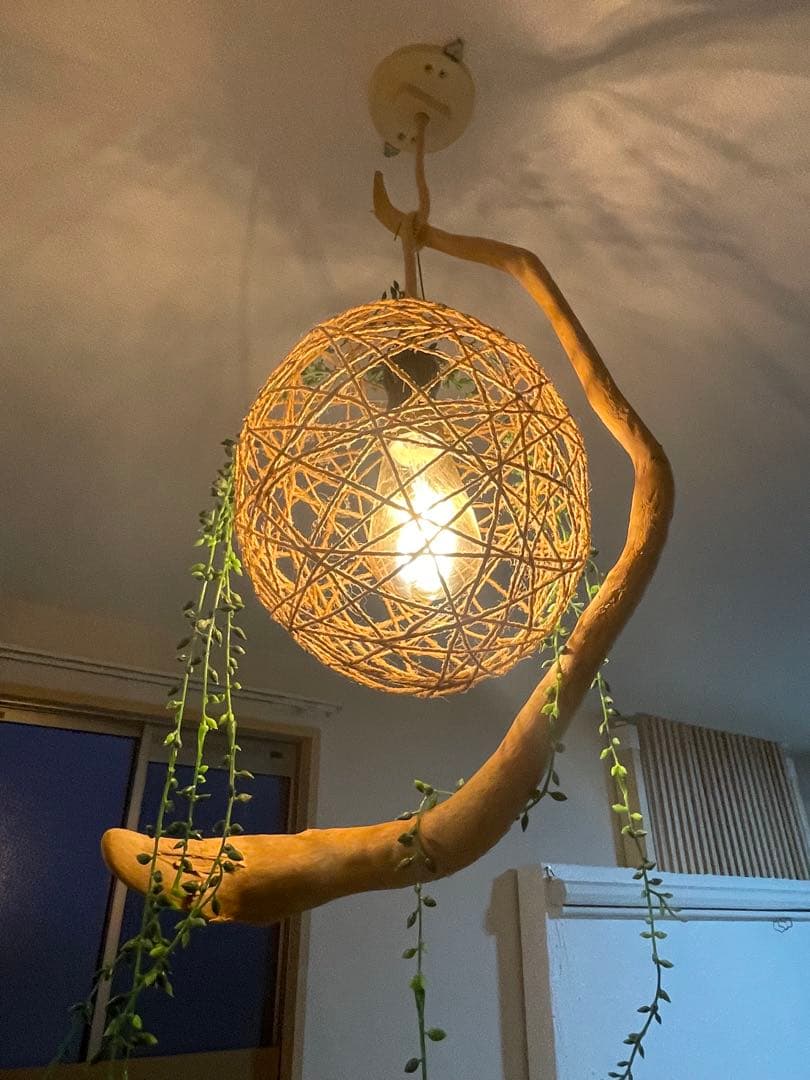 送料込み！流木の天井照明