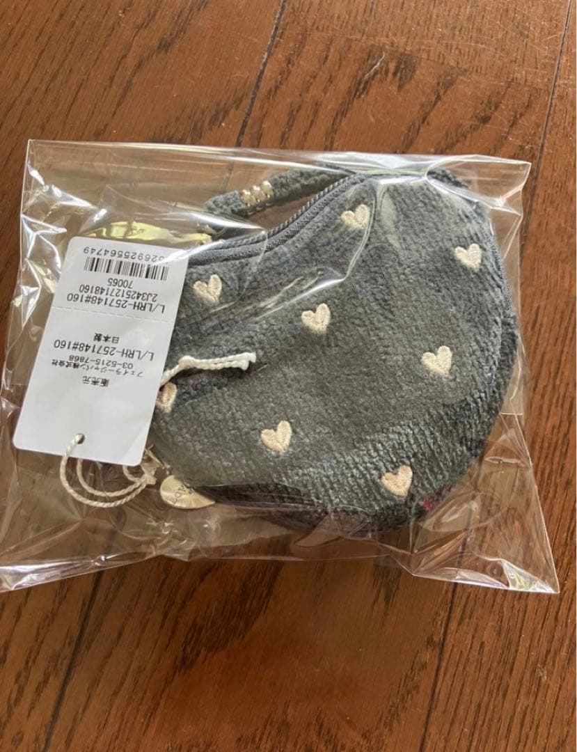 【新品未使用】フェイラー　ラブラリーハート　ハート型ポーチ　グレー