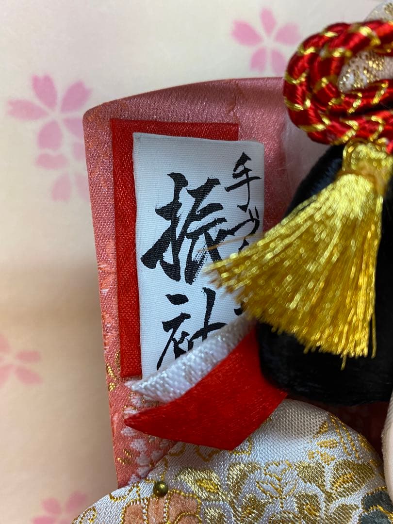 羽子板　立体振袖　ガラスケース１３号・サイズ間口約２９×奥行約２４×高さ約５５㎝