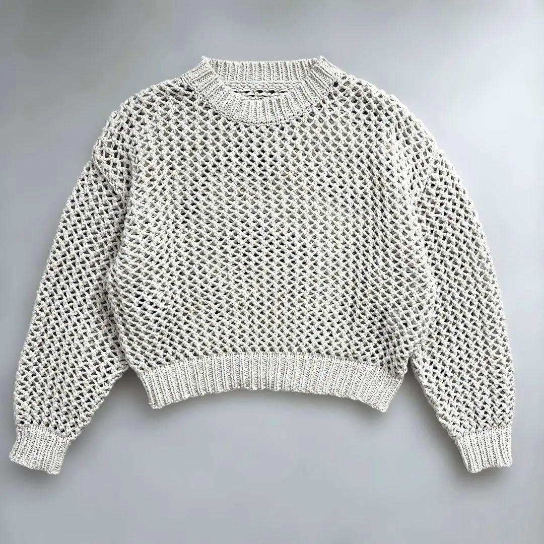 北欧暮らしの道具店 LIYOCA リヨカ メッシュ編みニット グレージュ