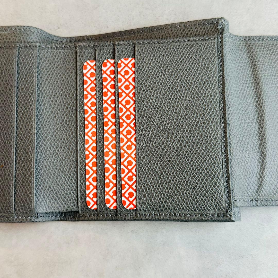 廃盤✨希少✨MORABITO レザー　二つ折り財布　コンパクトウォレット　グレー