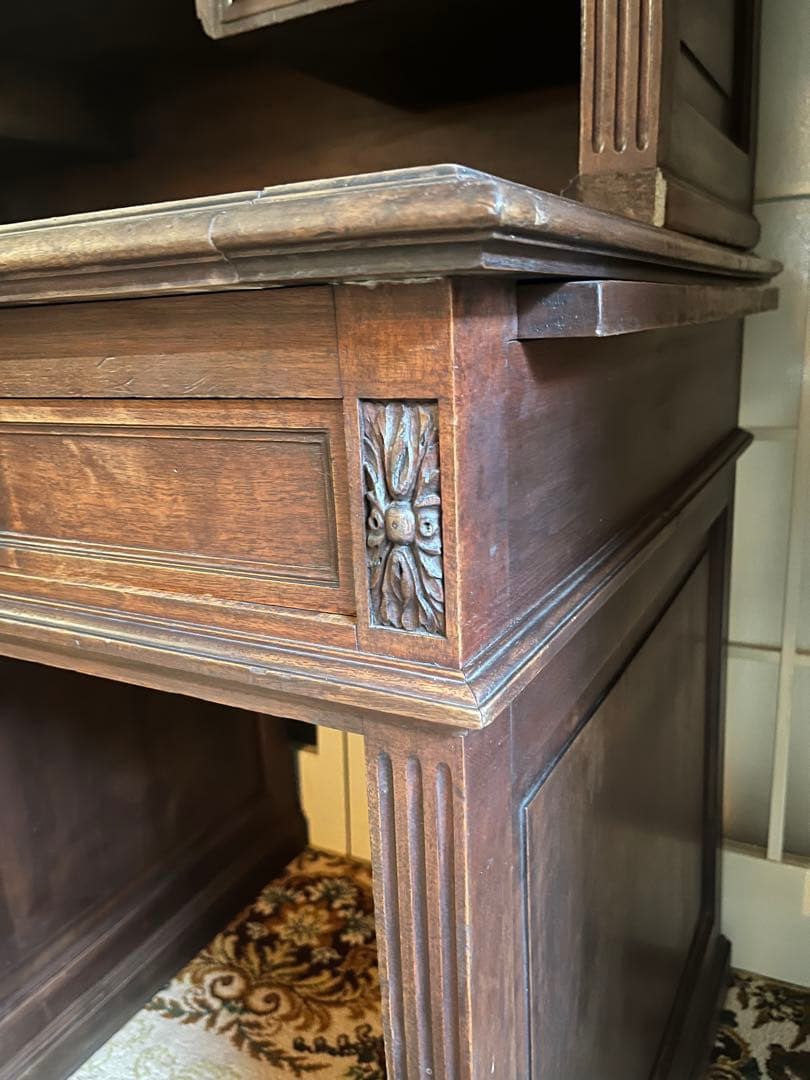 英国製 イギリス アンティーク デスク 棚 ビンテージ インテリア キャビネット