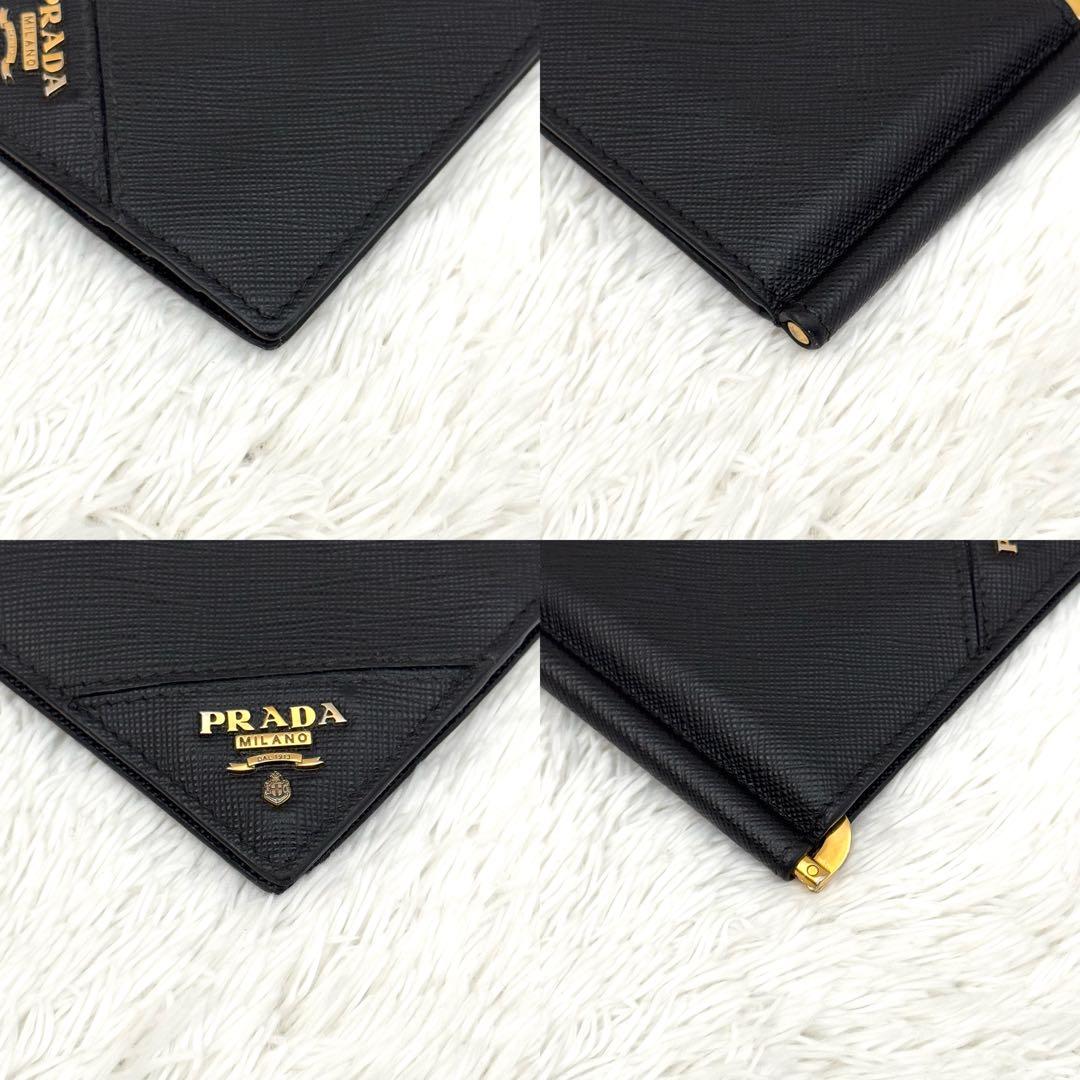 美品✨RFID内蔵 PRADA プラダ サフィアーノ マネークリップ 財布