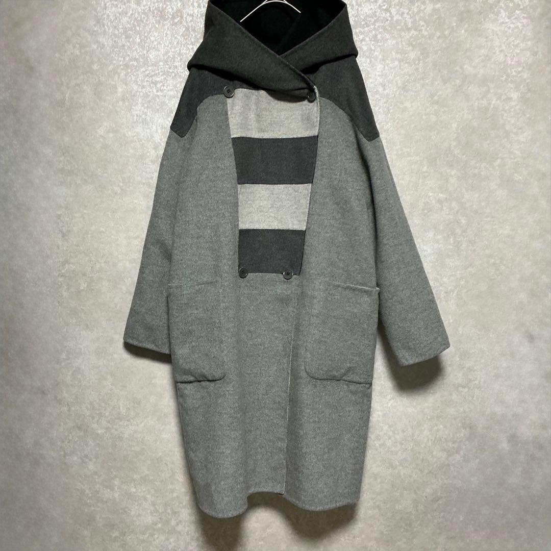 マックスマーラ最高級ライン◆美品◆プレシャス掲載フーデッドダブルフェイスコート