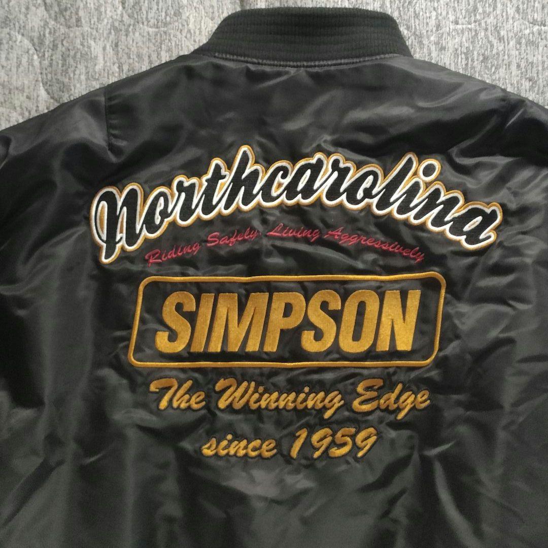 希少サイズ 3L SIMPSON MA-1 フード着脱可 フライトジャケット 黒