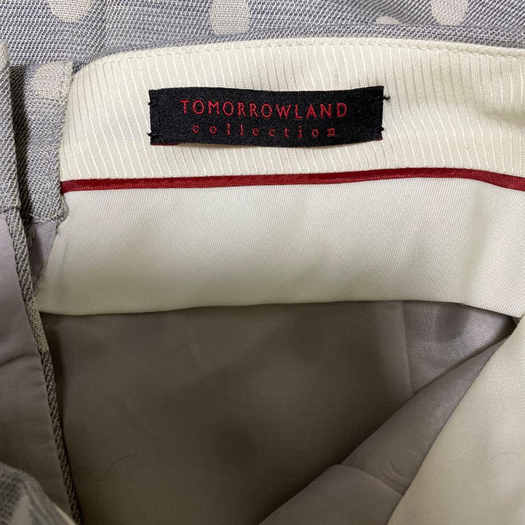 トゥモローランド　サキソニードットジャカード タイトストレートスカート　36