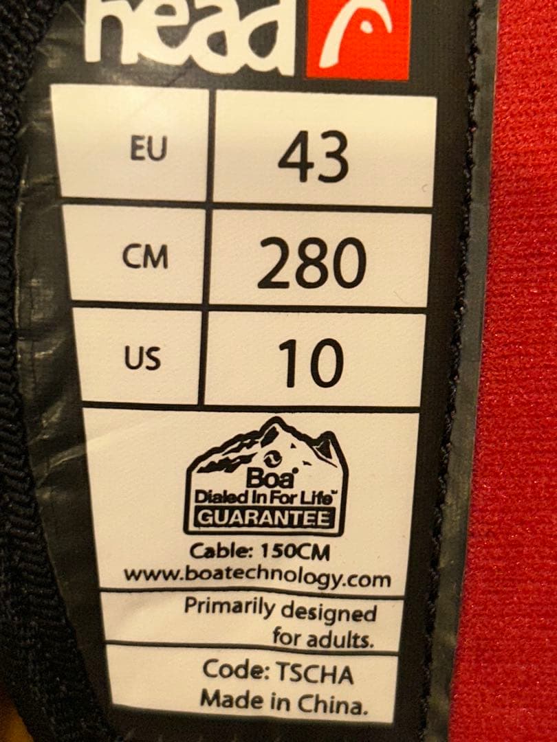 headスノーボードブーツ　BOAダイヤル