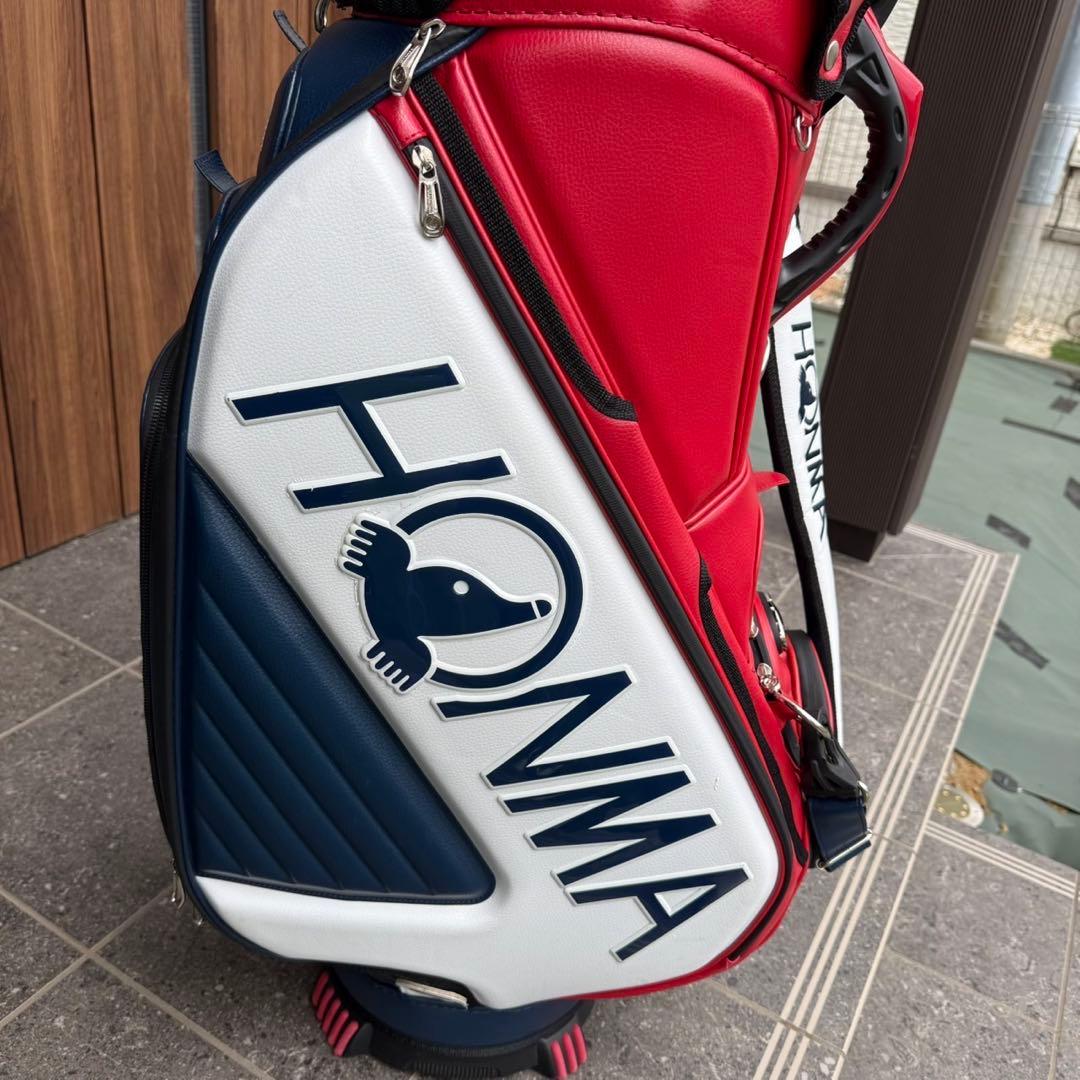 【KAZUKI様】【備品】HONMA キャディバッグ 赤 白