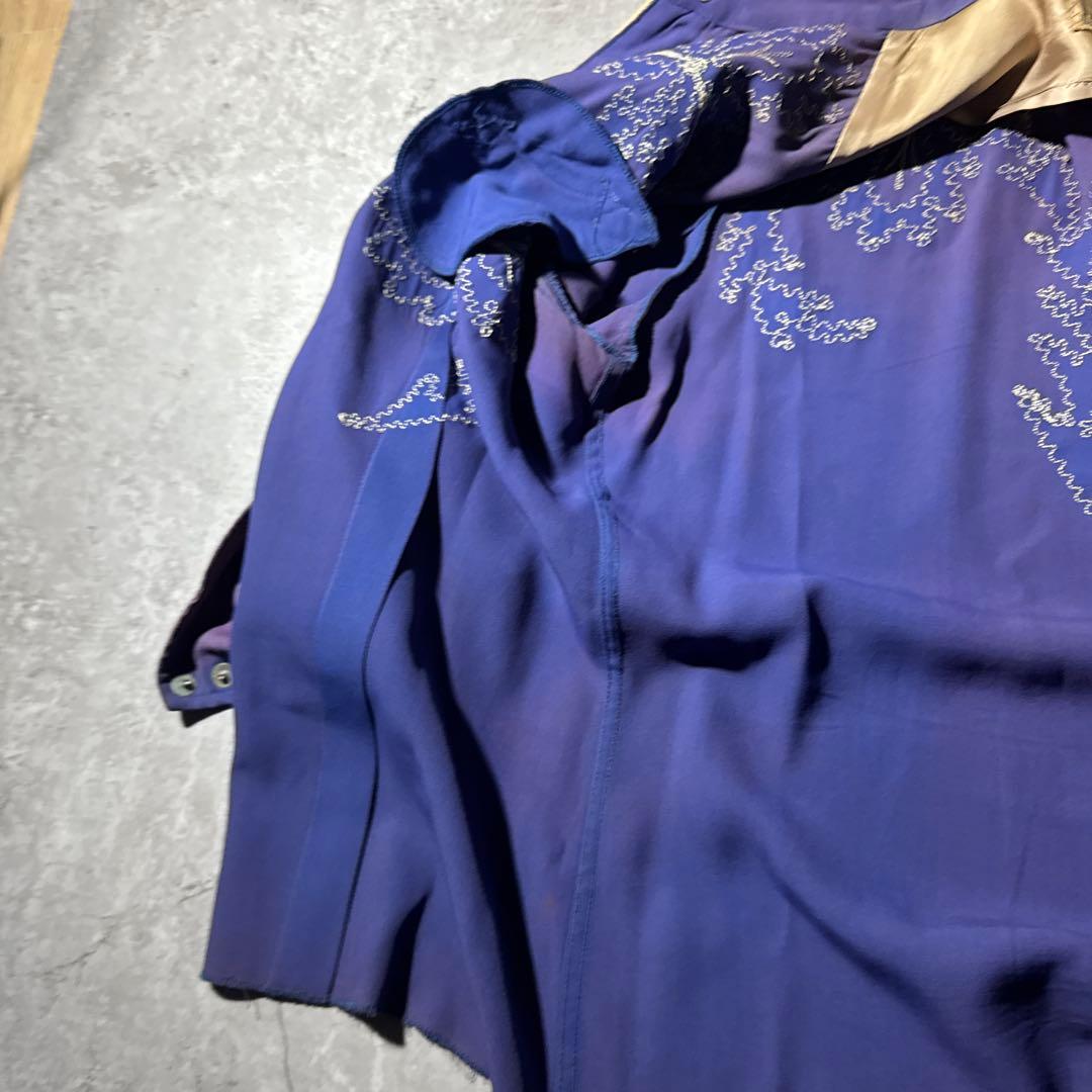 u*a様 超スペシャル 40s〜50s H BAR C パープル×ゴールド刺繍