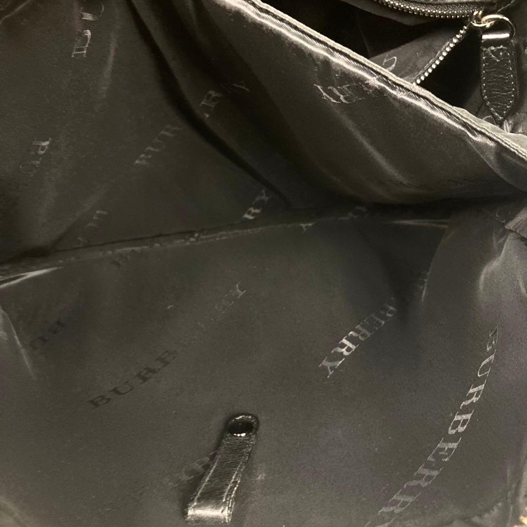 バーバリー シャドーノバチェック ハンドバッグ 2way ビジネスA4 黒