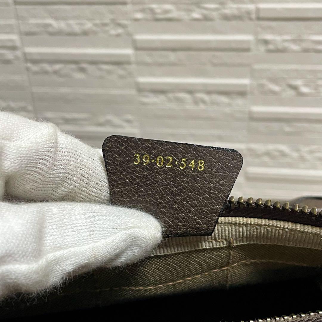 グッチ GGスプリーム PVC × レザー ハンド バッグ ボストン シェリー.