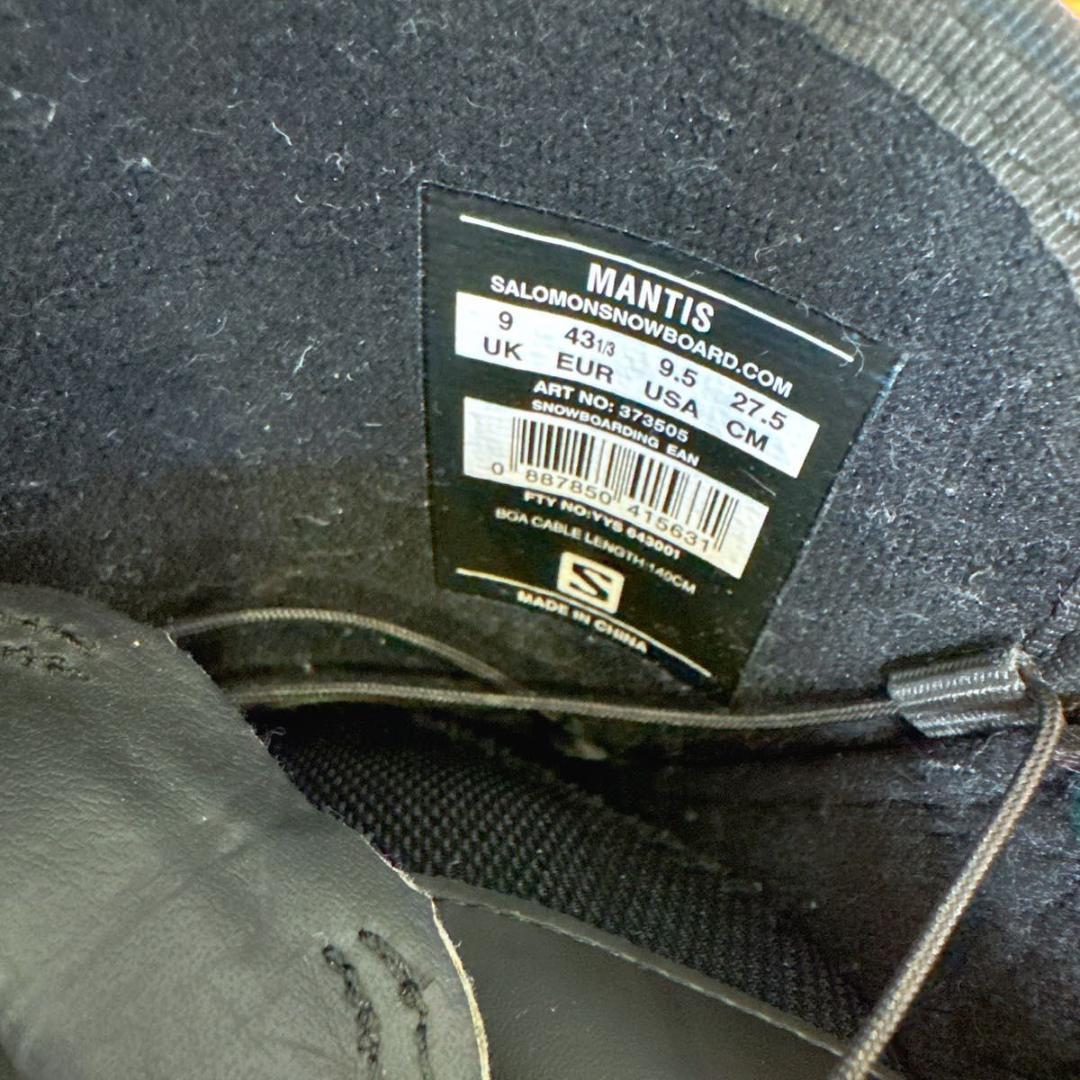 SALOMON MANTIS BOA 27.5cm スノーボードブーツ メンズ