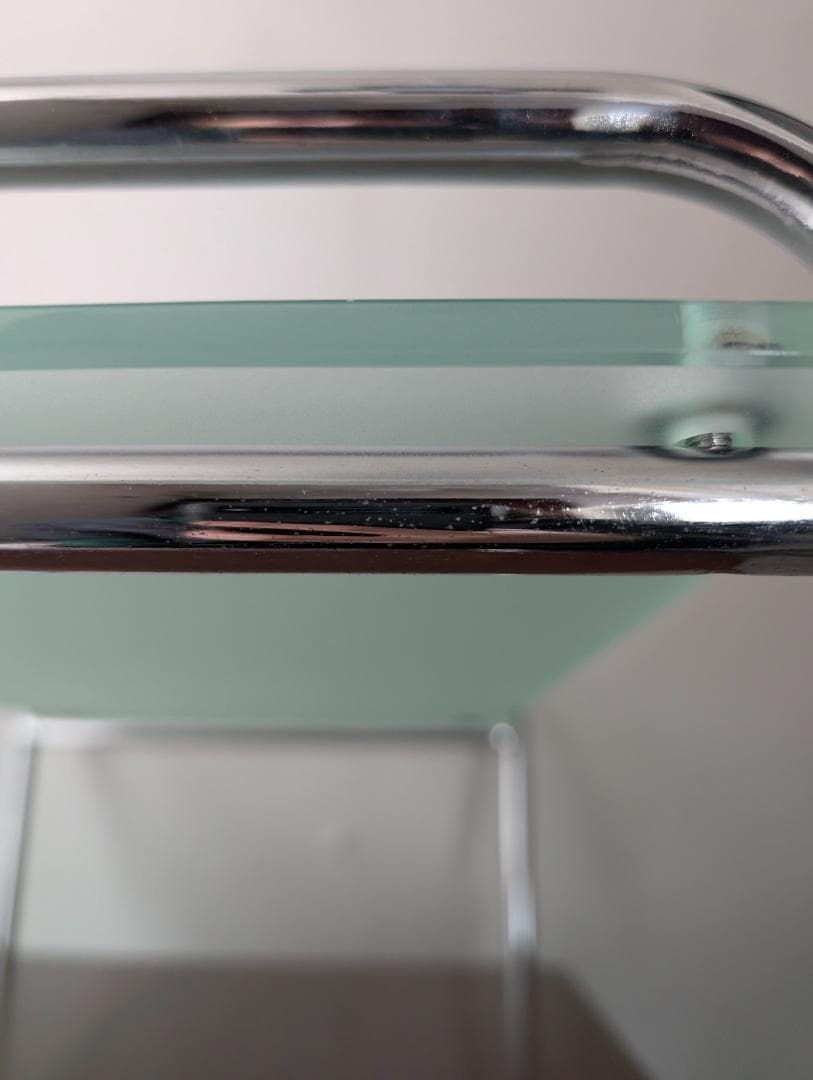 90s ビンテージ ガラストップ ワゴン キャスター ラック ミッドセンチュリー