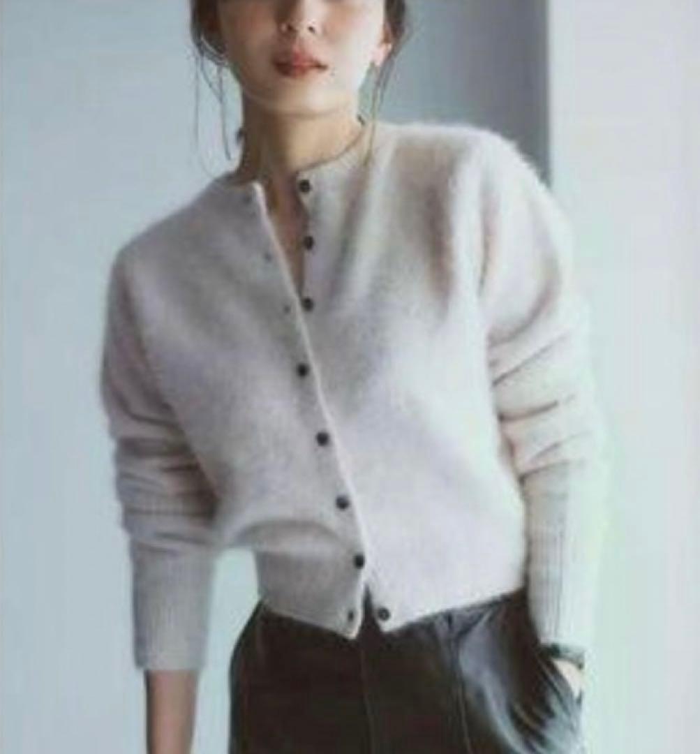 anuans ラクーンフォックスショートカーディガン ピンク