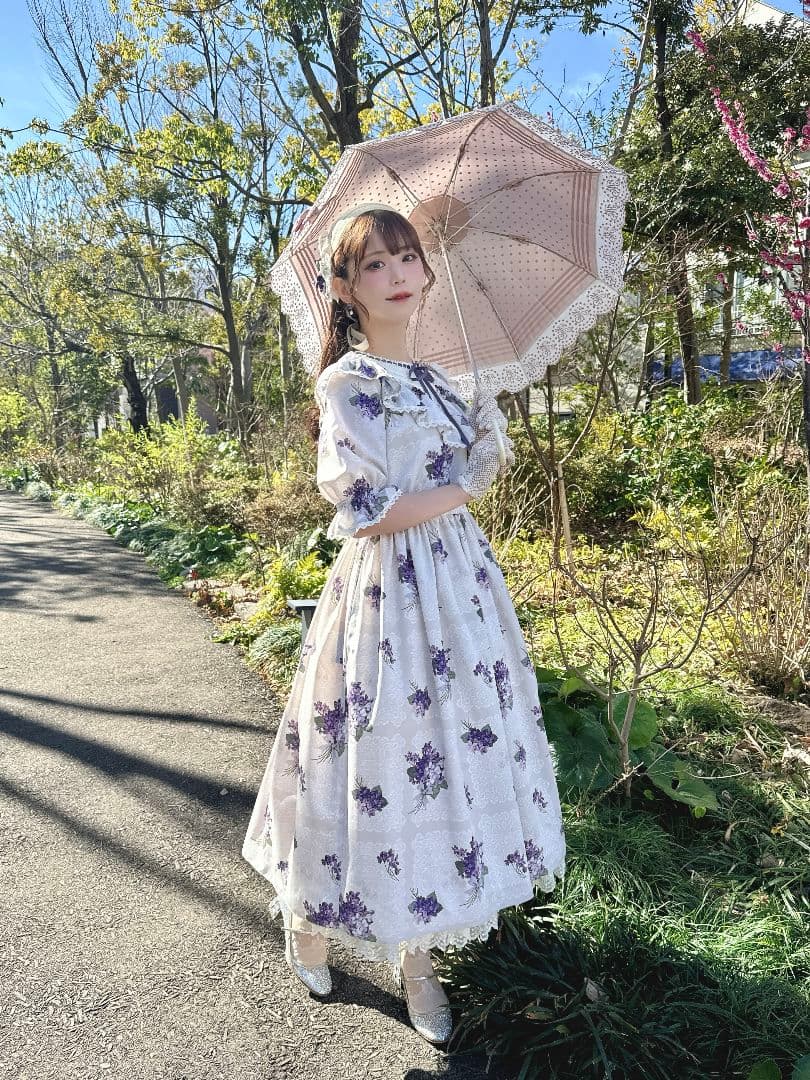 Melody BasKet　Violet laceヨーク切替ワンピース　深澤翠