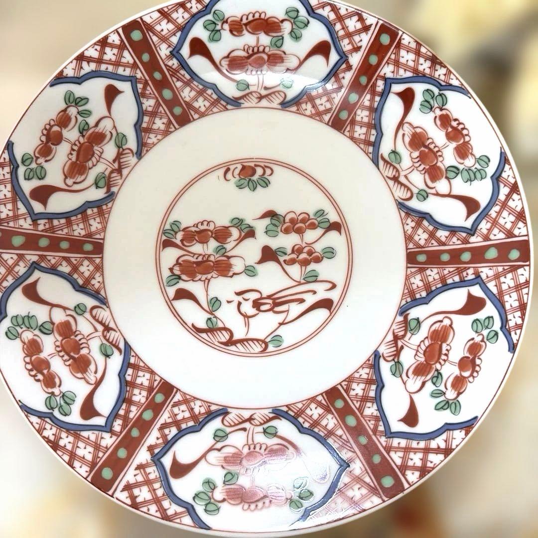 たち吉 扇型皿南風窯ガラス製絵違いkimijima yukiko No.5-10