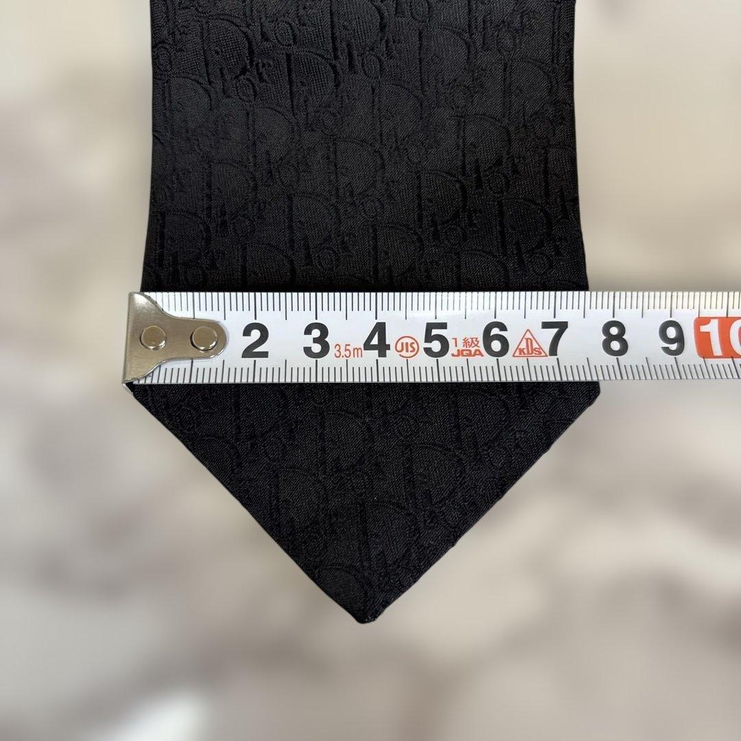 【極美品✨】DIOR ネクタイ　オブリーク柄　ブラック　黒　トロッター　刺繍