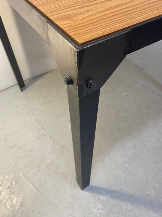 ダイニングテーブル インダストリアル 2人〜4人用 アイアン 木製 作業台