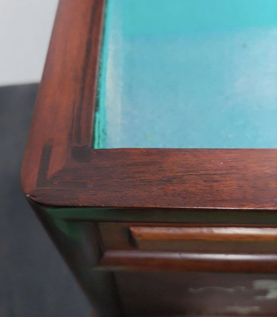 美品　螺鈿細工 ジュエリーケース二段引き出し 唐木 葡萄柄 花梨無垢材