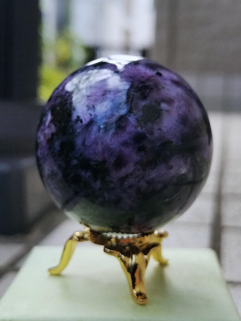 【天然石】<不安の解放・癒しと克服> チャロアイト 丸玉 ラリマー スギライト